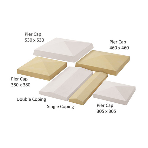 Stonemarket 4-Way Apex Pier Cap 530mm x 530mm Buff