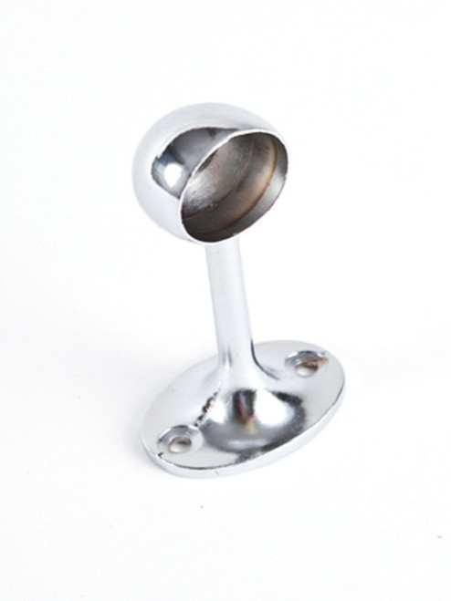 1 Chrome Tube End Bracket (2 Per Card)