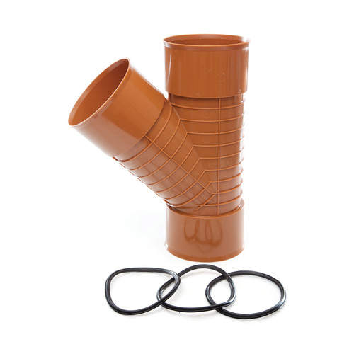 Polypipe Polysewer T/S Equal Junction, 225mm, 45 Degree