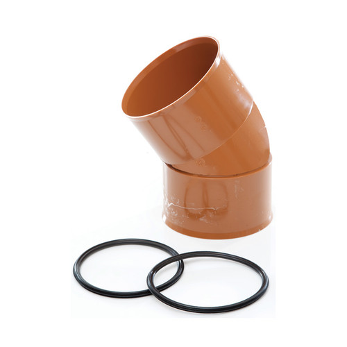 Polypipe Polysewer D/S Short Radius Bend, 225mm, 30 Degree
