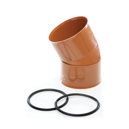 Polypipe Polysewer D/S Short Radius Bend, 225mm, 15?