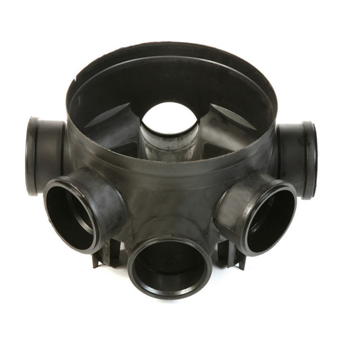 Polypipe U/G Drain Chamber Base, 320mm, 4 Side Inlets