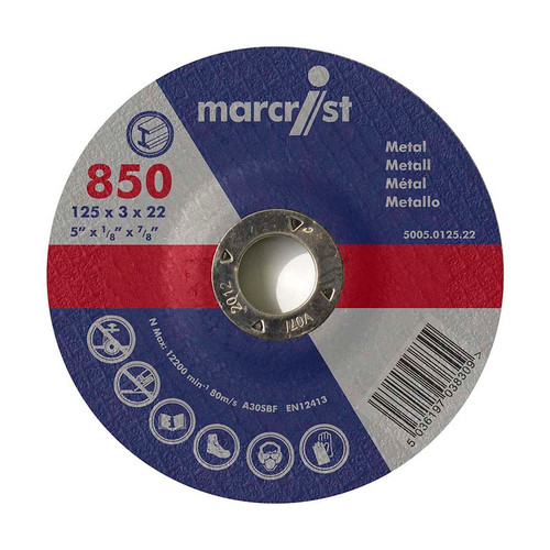 Marcrist 850 Metal Cutting Disc Flat 115mm x 3mm x 22.2mm