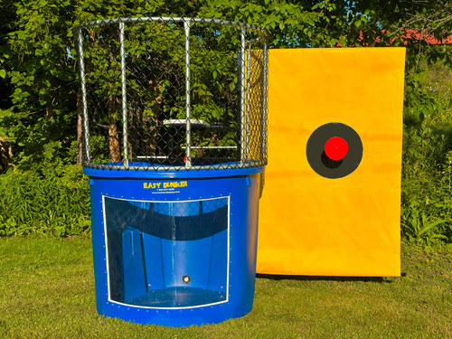 Towable, trailer-mounted dunk tank. Towable, trailer-mounted dunk tank.