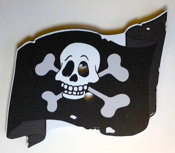 Pirate Treasure Game Piece, Flag
