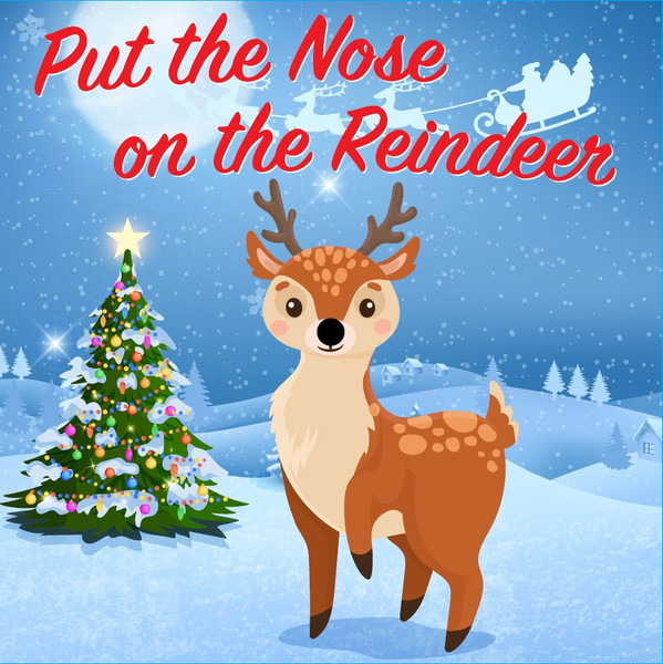 Put the Nose on the Reindeer Canvas