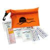 Zip Tote Sun Kit - Brightly colored polyester zip bag with hang clip is convenient, compact and excellent for trade show give-aways !