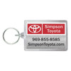 Acrylic Key Tags-Large Rectangle-A Classic Key Tag Popular with car dealerships, real estate agents, and vacation resorts. These make Great Souveniers. Made from Clear Acrylic material. Made in the USA 