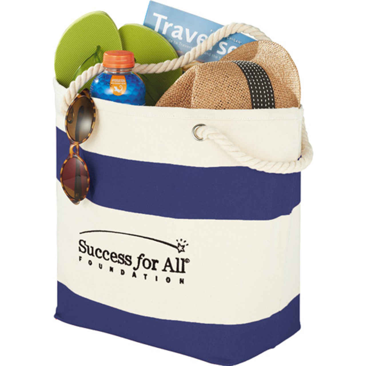 Capri Stripes Cotton Shopper Tote - 7900-40