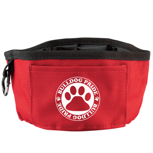 Folding Dog Bowl - 6" W x 3.75" H x 6" D-Price includes 1-color imprint;1 side;1 location.