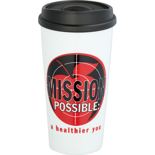 Mega Double-Wall Ceramic Tumbler with Hard Lid 15oz - 1623-09