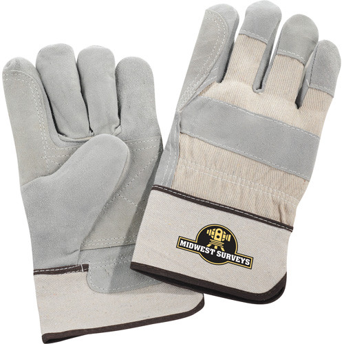 Safety Works Double Palm Leather Gloves White Cuff - 1914-02