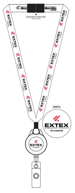  Lanyard with Metal Crimp, breakaway safety & Retractable Badge Reel-3/4" Dye-Sublimated