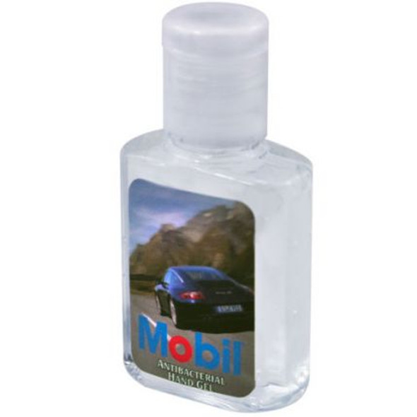 This 0.5 oz. bottle contains hypoallergenic hand sanitizer gel, which consists of 65% alcohol and a subtle scent to effectively kill germs, while simultaneously giving off a refreshing smell. An ideal promotional product for schools, health clinics, cold and flu season promotions, pharmaceutical companies and much more. Customize each bottle with an imprinted brand name or logo and hand them out at your next event. This product is FDA approved.