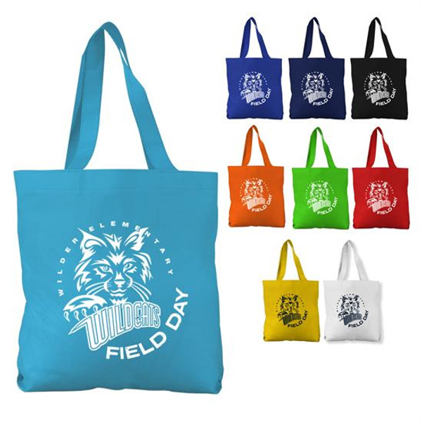 The Economy - 13" Non-woven Tote - Made with 80gsm non-woven polypropylene One of our best sellers, this non-woven polypropylene tote bag offers you an incredible opportunity to build brand awareness! 