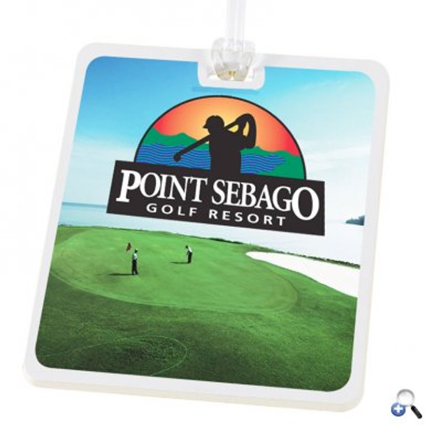 Rectangle Golf Tag - 4c Digital Imprint - DPGT34
