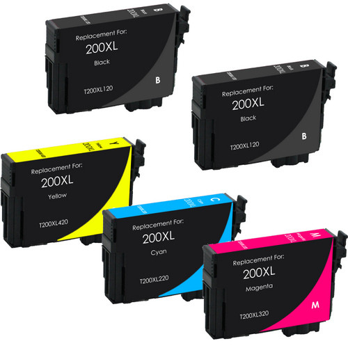 Epson T200XL Black & Color Set 5-pack replacement