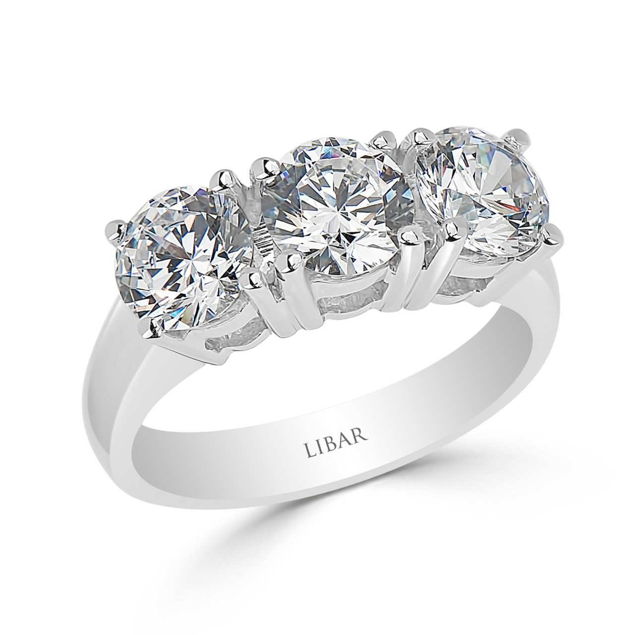 Double Gallery Trinity Diamond Ring 2.25cttw - LIBAR