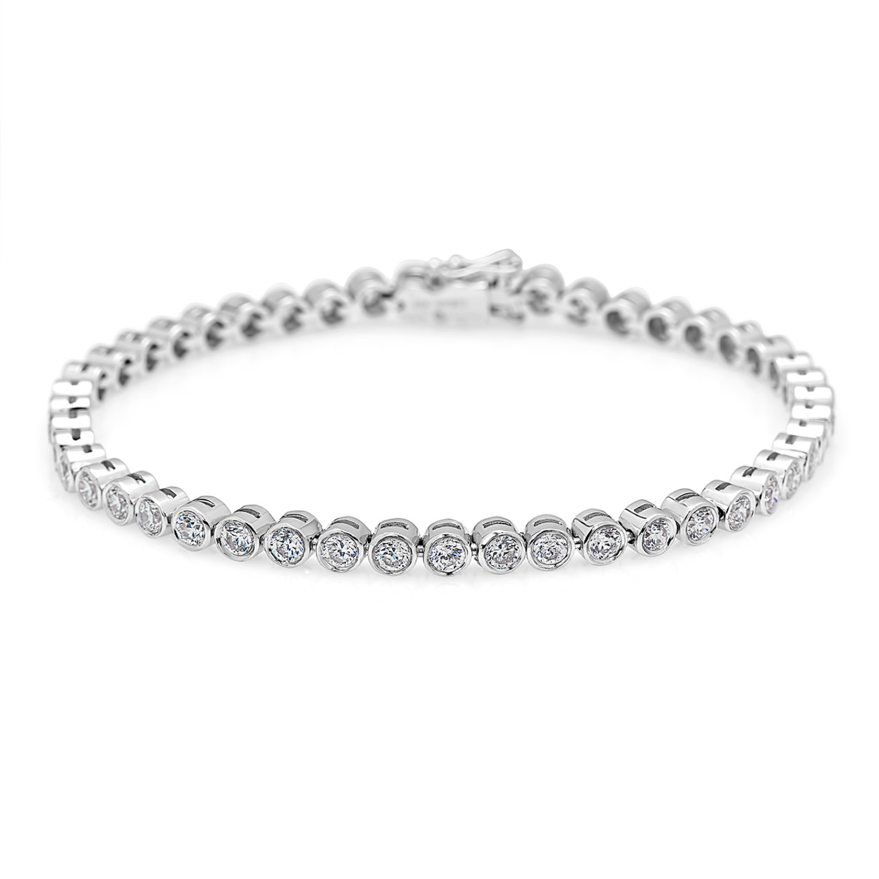 Bezel Set Tennis Bracelet