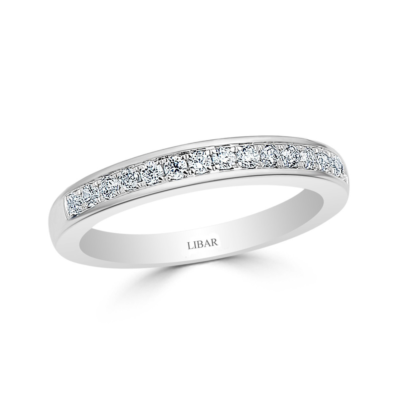 Pave set sales wedding band