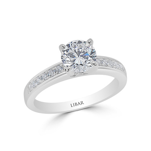 Ladies Pave Set Diamond Engagement Ring