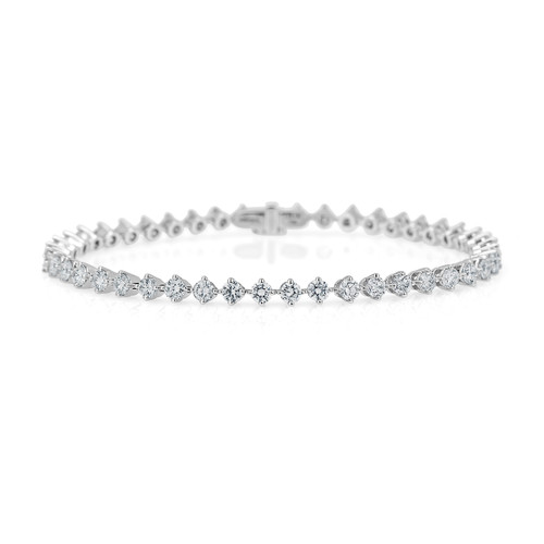 North-South-East-West Ladies Four Claw Diamond Tennis Bracelet