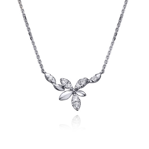 Luxe Leaf Diamond Pendant Necklace Luxe Leaf Diamond Pendant Necklace