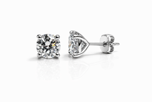 Classic Round Diamond Tulip Stud Earrings