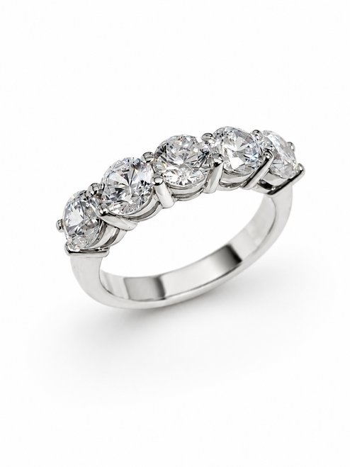 LIBAR Shared Claw Diamond Anniversary Band