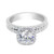 Round Diamond Cushion Halo French Pave Engagement Ring