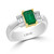 Trinity Emerald and Diamond Baguette Ring