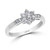 Ladies Pave Milgrain Flower Cluster Ring