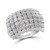 Ladies Domed Cocktail Diamond Ring