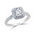 Cushion Halo French-Pave And Millgrain Engagement Ring