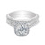 Cushion Halo Flat Edge Engagement Ring