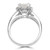 Princess Cut Cushion Halo Half Bezel Ribbon Engagement Ring