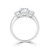 Ladies Four Claw Set Trinity Ring
