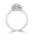 Round Halo Diamond Engagement Ring With Filigree Design