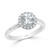 French Pave Set Round Halo Ring