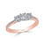 Ladies Graduated French Pave Trinity Ring