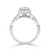 Cushion NSEW Halo Crossover Engagement Ring