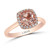 Classic Cushion Shaped Halo Morganite Ring