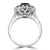 Oval Sapphire And Diamond Double Halo Laides Ring