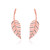 Pave Set Diamond Feather Ladies Earrings