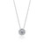 Claw Set Round Halo Diamond Pendant