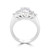 Crossover Gallery Cluster Diamond Ladies Engagement Ring