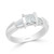 Half Bezel Set Baguette & Princess Cut Diamond Ring