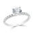 Four Claw Round Pave Set Engagement Ring