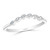 Curved Milgrained Marquise Ladies Diamond Band