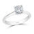 Ladies Round Four Claw Gallery Tapered Shank Solitaire Engagement Ring